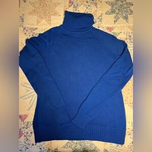 JEANNE PIERRE cobalt Royal Blue Turtleneck Sweater